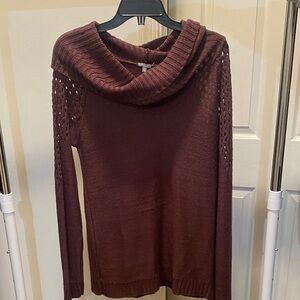 Charlotte Russe Maroon Cowl Neck Sweater